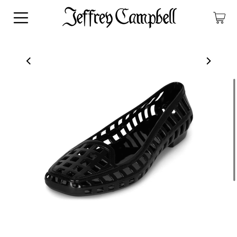 Jeffrey Campbell Black Jelly Flats